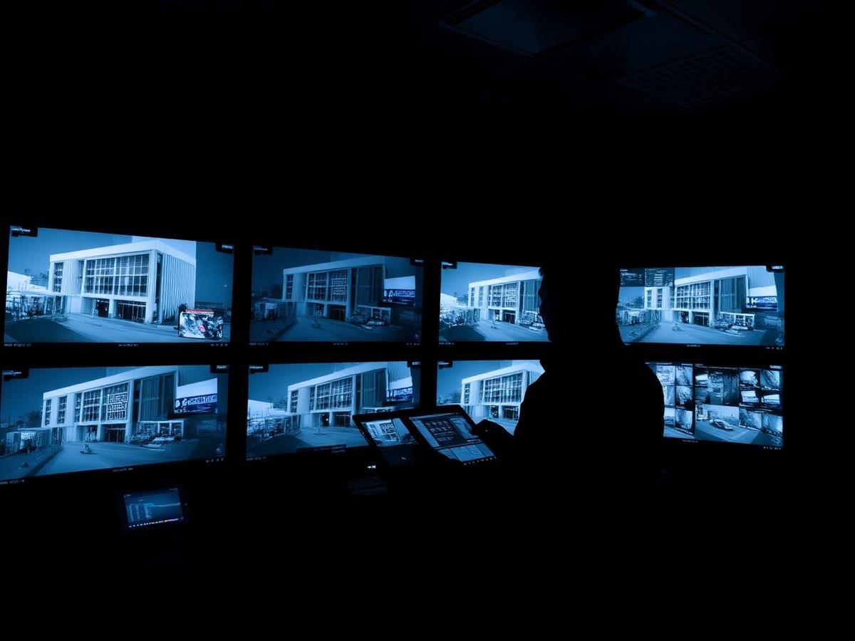 Écrans d'une salle de contrôle vérifiés lors de la mise en service du système