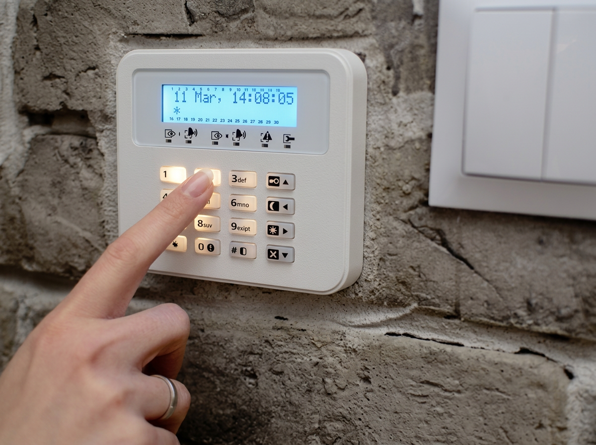 Clavier d'alarme-intrusion intégré à un site de sécurité industriel